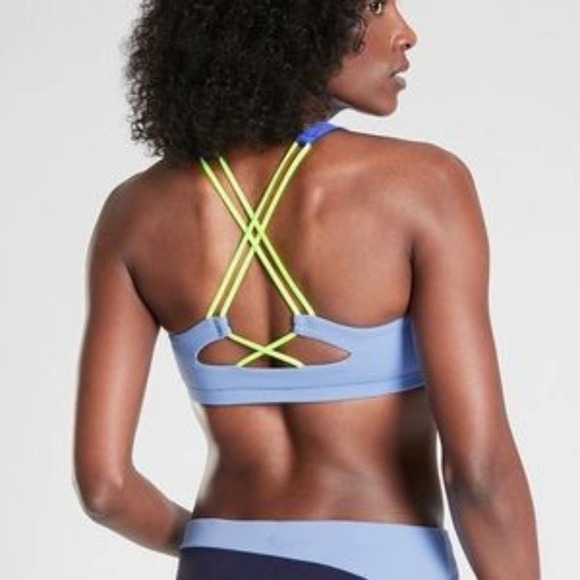 Athleta Swim Athleta Freestyle Colorblock High Neck Bikini Top